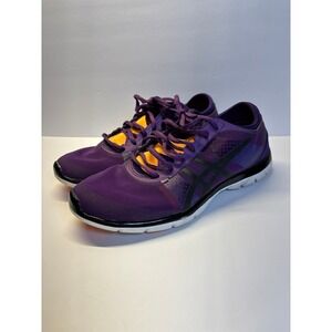 ASICS training sneakers (purple and orange) size 6